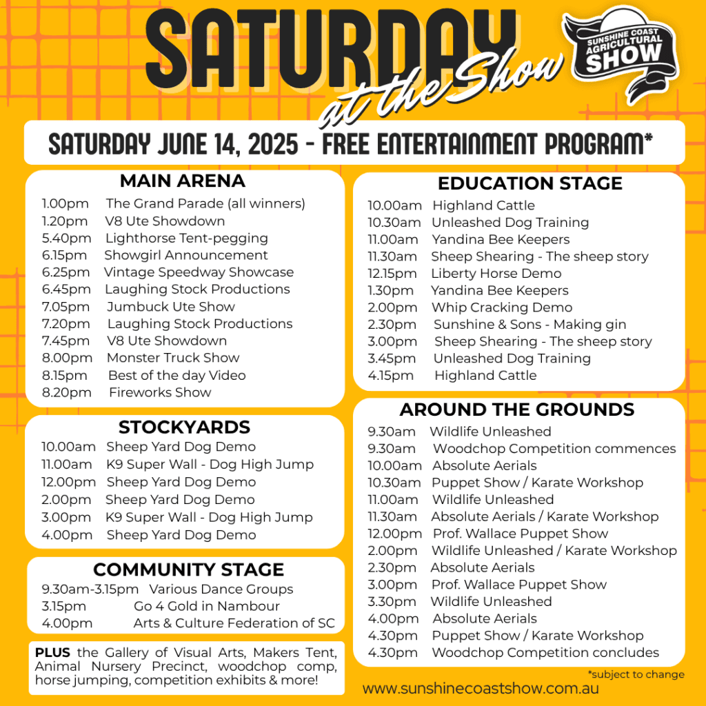 Saturdays Free Entertainment Program 2025